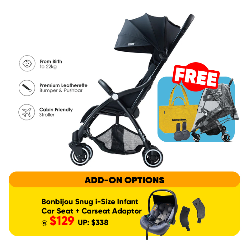 [NEW LAUNCH] Hamilton X1 Lite Magicfold Stroller + FREE GIFT + Add On Option
